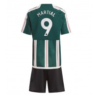 Manchester United Anthony Martial #9 Bortadräkt Barn 2023-24 Kortärmad (+ Korta byxor)